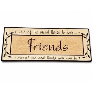 Carson Home Accents Friends Ceramic Decorative Tray Rectangular Cream Tan